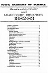 Iowa Academy of Science Membership Roster and Leadership Directory, 1982-83 by Iowa Academy of Science
