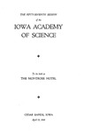 The Fifty-seventh Session of the Iowa Academy of Science, April 15, 1944 by Iowa Academy of Science