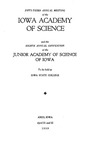 Fifty-third Annual Meeting of the Iowa Academy of Science and the Eighth Annual Convention of the Junior Academy of Science of Iowa, April 21 and 22, 1939 by Iowa Academy of Science