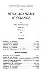 Forty-fourth Annual Meeting of the Iowa Academy of Science, May 2 and 3, 1930 by Iowa Academy of Science