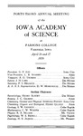 Forty-third Annual Meeting of the Iowa Academy of Science, April 26 and 27, 1929 by Iowa Academy of Science