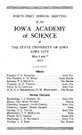 Forty-first Annual Meeting of the Iowa Academy of Science, May 6 and 7, 1927 by Iowa Academy of Science