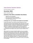 ISTS E-Newsletter, November 2004 by Iowa Academy of Science