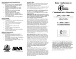 Iowa Conference on Communicative Disorders [Program, 2008] by Iowa Conference on Communicative Disorders
