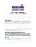 ISSO Weekly Newsletter, November 5, 2020 by University of Northern Iowa. International Students and Scholars Office.