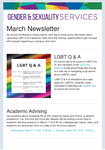 Gender & Sexuality Services Newsletter, March 2021 by University of Northern Iowa. Gender & Sexuality Services.