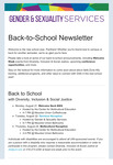 Gender & Sexuality Services Newsletter, Back to School [August] 2023
