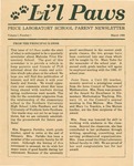 The Li’l Paws, n.s. v1n1, March 1986 by Malcolm Price Laboratory School