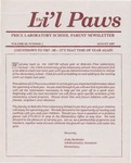 The Li’l Paws, n.s. v3n1, August 1987 by Malcolm Price Laboratory School