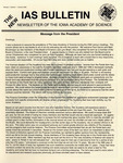 The New IAS Bulletin, v2n1, October 2000 by Iowa Academy of Science