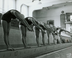 1986 diving off the pool edge