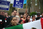 Pastor David Vasquez, marchers by Julie Berg-Raymond