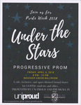 UNIPROUD 2018 Progressive Prom flier by University of Northern Iowa. Gender & Sexual Services. UNI Proud.