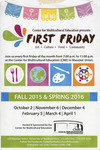 Center for Multicultural Education Presents First Friday [poster] by University of Northern Iowa. Gender & Sexuality Services, UNI Proud.