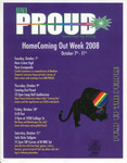 HomeComing Out Week 2008 [flier] by University of Northern Iowa. Gender & Sexuality Services, UNI Proud.