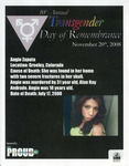 10th Annual Transgender Day of Remembrance 3 [flier] by University of Northern Iowa. Gender & Sexuality Services, UNI Proud.