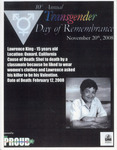 10th Annual Transgender Day of Remembrance 4 [flier] by University of Northern Iowa. Gender & Sexuality Services, UNI Proud.