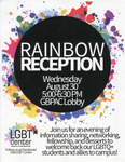 Rainbow Reception [flier] by University of Northern Iowa. Gender & Sexuality Services, UNI Proud.