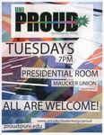 Tuesdays 7 PM [flier] by University of Northern Iowa. Gender & Sexuality Services, UNI Proud.