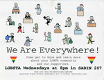 We Are Everywhere! [flier] by University of Northern Iowa. Gender & Sexuality Services, UNI Proud.