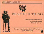 Beautiful Thing [film series flier] by University of Northern Iowa. Gender & Sexuality Services, UNI Proud.