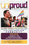 UNI Proud Meetings [poster] by University of Northern Iowa. Gender & Sexuality Services, UNI Proud.