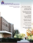 Philosophy & World Religions Department Newsletter, v6, Spring 2013 by University of Northern Iowa. Department of Philosophy and World Religions.