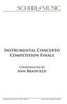 Instrumental Concerto Competition Finals, November 3, 2021 [program]