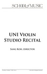 UNI Violin Studio Recital, October 7, 2021 [program] by University of Northern Iowa
