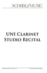 UNI Clarinet Studio Recital, December 7, 2021 [program]