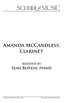 Amanda McCandless, clarinet, October 26, 2021 [program] by University of Northern Iowa