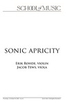 Sonic Apricity, October 14, 2021 [program] by University of Northern Iowa