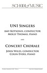 UNI Singers and Concert Chorale, November 4, 2021 [program] by University of Northern Iowa