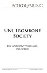 UNI Trombone Society, November 16, 2021 [program] by University of Northern Iowa
