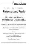 Professors and Pupils: Northern Iowa Symphony Orchestra, March 5, 2020 [program]