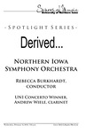 "Derived..." Northern Iowa Symphony Orchestra, February 13, 2019 [program] by University of Northern Iowa