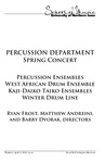 Percussion Department Spring Concert, April 11, 2019 [program] by University of Northern Iowa