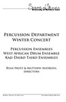 Percussion Department Winter Concert, Febraury 21, 2019 [program] by University of Northern Iowa