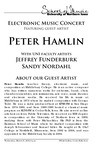 Electronic Music Concert Featuring Guest Artist Peter Hamlin, March 27, 2019 [program]
