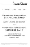 UNI Symphonic Band and UNI Concert Band, April 16, 2019 [program] by University of Northern Iowa