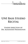 UNI Bass Studio Recital, March 7, 2019 [program] by University of Northern Iowa