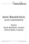 Ann Bradfield, alto saxophone, November 1, 2019 [program]