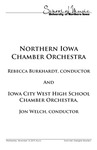 Northern Iowa Chamber Orchestra And Iowa City West High School Chamber Orchestra, November 13, 2019 [program] by University of Northern Iowa