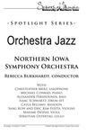 Orchestra Jazz: Northern Iowa Symphony Orchestra, October 17, 2019 [program]