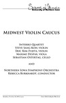 Midwest Violin Caucus, October 19, 2019 [program] by University of Northern Iowa