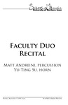 Faculty Duo Recital, September 17, 2019 [program]