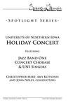 University of Northern Iowa Holiday Concert, December 10, 2019 [program]
