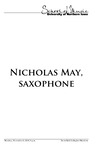 Nicholas May, saxophone, November 5, 2018 [program] by University of Northern Iowa