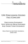 UNI Percussion Studio Fall Concert, November 12, 2018 [program] by University of Northern Iowa