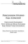 Percussion Studio Fall Concert, October 4, 2018 [program] by University of Northern Iowa